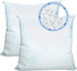 Foamily Set of 2-20 x 20 Premium Outdoor Water Resistant Hypoallergenic Stuffer Pillow Throw Inserts Sham Square Form, Standard/White - Made in USA