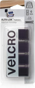 VELCRO Brand VEL-30177-USA ALFA-LOK Fasteners | Heavy Duty Snap-Lock Technology | Self-Engaging and Multidirectional Use | Black, 1 inch Squares, 6 Sets, Count
