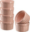 Kook 10 oz Porcelain Ramekins, Oven Safe, For Baking Pot Pies, Creme Brulee, Lava Cake, Soup, Set of 6,