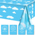 Blue Sky White Clouds Birthday Party Supplies Cartoon Story Tablecloth Party Table Cover Cartoon Table Banner for Baby Kids Shower Birthday Party Decorations, 54 x 108 Inch?1 Piece?