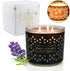 3 Wick Lavender Candle, Stress Relief Gifts for Women, Soy Candles for Home Scented,14.6 Oz 125 H Long Lasting Large Jar Candles