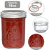 Pack of 6 Glass Mason Jars with Lids and Bands 16oz Wide Mouth Ball Mason Jars for Jam Making, Pickled Vegetables, Candied Fruit, Homemade Preserves, Kitchen Storage (16 oz)