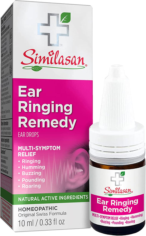 Similasan Ear Ringing Remedy Drops 0.33 Ounce, for Temporary Multi-Symptom Relief from Noise in The Ears, Ringing Ears, Buzzing Ears, Roaring Ears, Humming Ears, and Other Sounds in The Ears