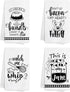 Kamalove Funny Kitchen Towels and Dishcloths Sets of 4 - Dish Towels with Sayings - House Warming Presents for New Home, Gifts for Women, Farmhouse Kitchen Decor, White