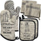 GREVY Cotton Oven Mitts with Silicone Grip Pot Holder Terry Washcloths Basic Kitchen Line Set(6 Pack)