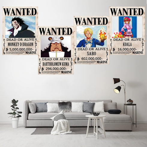26 Pcs 28.5cm×19.5cm 1.5 Billion New Edition, One Piece Pirates Wanted Poster,The Straw Hat Pirates Crew Luffy Chopper Zoro Nami Usopp Sanji Jinbe Franky Brook Robin.