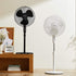 PELONIS 2021 16'' Pedestal Remote Control Oscillating Stand Up Fan 7-Hour Timer, 3-Speed and Adjustable Height, PFS40A4BWW, Supreme 16"-White