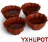 Yxhupot 4pcs Teacups 2.5oz Chinese Yixing Clay Zisha Cup Diamond Flower (Red brown)