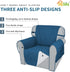 Easy-Going Sofa Slipcover Chair Cover Waterproof Couch Cover Washable Sofa Cover Non-Slip Fabric Furniture Protector with Pocket for Pets Covers Pets Kids Children Dog Cat (Chair, Peacock Blue)