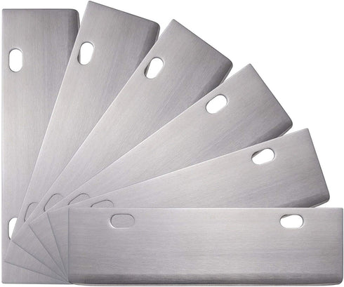 BOLEXINO Grill Scrapers Blade Replacement, Edge Sharper Blades, Stainless Steel Heavy Duty Rust Grill Blades Outdoor BBQ Tools & Accessories Blades (6 Pack)