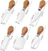 Cheese Knife Set 6-piece Cheese Knife with Acacia Wood Handle Stainless Steel Cheese Slicer Cheese Cutter (Standard Box)