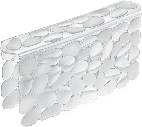 iDesign Pebblz Vinyl Sink Saddle, Glassware Protector for Kitchen, Bathroom Pots, Pans, Dishes, 11.5" x 10" - Clear