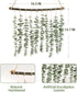 Artificial Eucalyptus Wall Hanging Decor, AgoKud Fake Eucalyptus Leaves Greenery Eucalyptus Vines Wall Hanging Plants, Farmhouse Rustic Boho Wall Decor for Bathroom, Bedroom, Living Room Decorations
