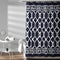 Lush Decor Navy Maze Border Shower Curtain 72X72, 72" x 72"