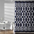 Lush Decor Navy Maze Border Shower Curtain 72X72, 72" x 72"