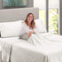 Nestl Twin Sheets Set - 3 Piece Bed Sheets for Twin Size Bed, Double Brushed Twin Size Sheets, Hotel Luxury White Sheets, Extra Soft Bedding Sheets & Pillowcases