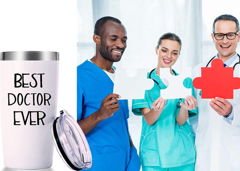 Best Doctor Ever Mug.Doctor,Medical School Graduation Gifts.Appreciation,Birthday,Christmas Gifts for Doctors,MD,Med Tumbler(20oz White)