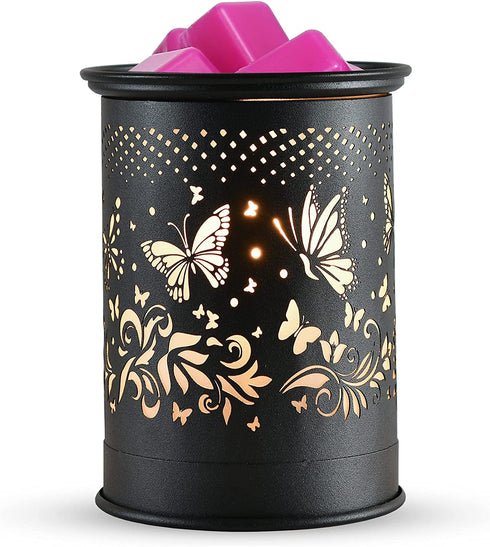 Metal Wax Warmer Candle Wax Burner, Kobodon Electirc Wax Melt Warmer Candle Melter and Scentsy Warmer for Home Office Decor(Butterfly)