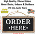ATX CUSTOM SIGNS - Order Here and Pick Up Here Signs 2 Pack Black and White