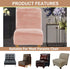 ZC MALL Velvet Armless Accent Chair Slipcover, High Stretch Fleece Armless Accent Chair Slipcover,Stylish Luxury Furniture Cover Velvet Plush Stretch Armless Chair Slipcover,Velvet-Peachy