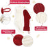 HOMEBROS Christmas Stockings, 4 Packs Large Christmas Stockings 18 Inches Classic Cable Knitted Christmas Stockings Ivory White and Burgundy for Family Xmas Holiday Party Decoration