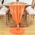 DOLOPL 2 Pack Orange Chiffon Table Runner 10ft Sheer Wedding Table Runner 29x120 Inches Romantic Tulle Table Runner for Wedding Decor Birthday Party Bridal Baby Shower Table Decoration