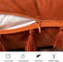 MIULEE Pack of 2 Velvet Soft Solid Decorative Throw Pillow Cover with Tassels Fringe Boho Accent Cushion Case for Couch Sofa Bed 20 x 20 Inch Orange