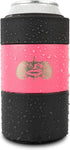 Toadfish Non-Tipping Can Cooler for 12oz Cans - Suction Cup Cooler for Beer & Soda - Includes Slim Can Adapter - Stainless Steel Double-Wall Vacuum Insulated Cooler - Pink