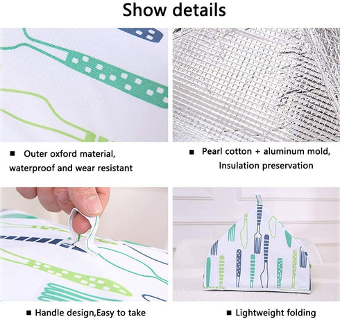 Insulated Food Covers 4 Pieces Foldable Cover for Food Collapsible Food Tent Kitchen Restaurant Picnic