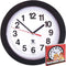 Black Backwards Wall Clock, Runs Counterclockwise and Reverse
