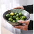 MULAPOH 7 Inch Porcelain Soup Bowls, 24 Ounces Japanese Ramen Noodle Bowl set of 2 for Pho, Udon, Soba and Wonton (Green Pattern)