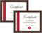 Frametory, 8.5 X 11 Certificate Frame with Back Hangers for Wall Display, Easel Stand Picture Frame for Diploma, Documents, Awards, Wide Molding (Walnut, 2-Pack)