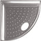 Questech Metro Flatback Bathroom Corner Shower Shelf, Wall Mounted Foot Rest, 5 Inches, Brushed Nickel Metal Finish