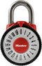 Master Lock 1588D Locker Lock Combination Padlock with Magnification Lens, 1 Pack, Colors May Vary