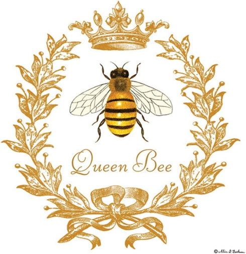Alice's Cottage Queen Bee Flour Sack Towels Set of 2 Cotton