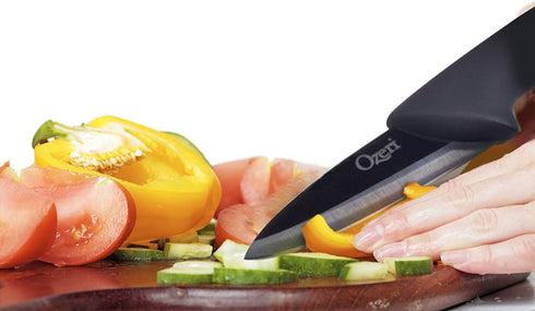 Ozeri Elite Chef Black 3-Piece Ceramic Knife Set, 12.5 x 7.5 x 1 inches