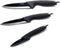 Ozeri Elite Chef Black 3-Piece Ceramic Knife Set, 12.5 x 7.5 x 1 inches
