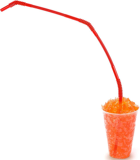 Flexible Drinking Straws Extra Long Plastic Straws for Camping Limited Mobility Situations Dishwasher, Red (12 Pieces,28 Inches)