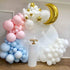 Pastel Pink and Blue Balloon Arch Garland Kit-Macaron Pink Balloon Blue Balloon White Balloon 18/12in 141Pcs for Birthday,Gender Reveal,Baby Shower,Wedding,Engagement,Christmas and New Year Party Decoration.