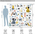 Witzest Kids Shower Curtain Cute Dog Animal Shower Curtain Funny Cartoon Shower Curtain Fun Boys Shower Curtain Novelty Shower Curtain Polyester 72x72 Inch