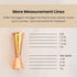 A Bar Above Bar Jigger - Copper-Finished Japanese Jigger with Measurements Inside - Cocktail Measuring Jigger - Steel Measuring Tool for Bartenders - Jigger 2 oz 1 oz - Jiggers and Pourers