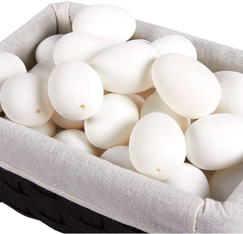 Juvale Blank White Plastic Eggs for DIY Painting and Decorating (48 Pack)