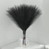 Pampas-Grass with Extension Stem, Artificial-Pampass-Grass 17" to 21.5" Faux-Pampas-Grass-Decor Tall 6Pcs, Pampas Grass for Flower-Arrangement, Black Pompous Grass