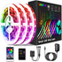 Led Lights for Bedroom, L8star 50ft Rgb Led Strip Lights with Bluetooth and Remote Control Sync to Music