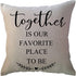 Set of 4 Home Quotes Throw Pillow Farmhouse Decorative Cushion Cover 18 x 18 Inch Rustic Family Words Country Decor Pillowcases for Sofa/Couch/Porch