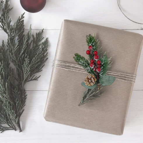 Pine Snowy Flower Picks 10 PiecesSnow Flocked Red Holly Berry Pine Cone Holiday Floral Sprays Decoration 11 Inch Flexible Stems DIY for Christmas Crafts Party Festive Home D©cor€¦