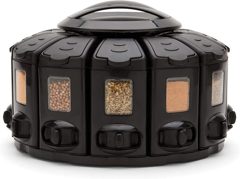 Kitchen Art Select-A-Spice Auto-Measure Pro Carousel 12 Compartments Black 9.5 x 9.5 x 6.5 inches