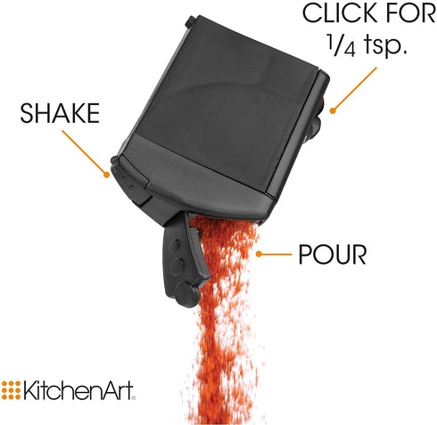 Kitchen Art Select-A-Spice Auto-Measure Pro Carousel 12 Compartments Black 9.5 x 9.5 x 6.5 inches