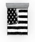 Ambesonne United States Fitted Sheet, Grunge Aged Black and White American Flag Independence Fourth of July Design, Soft Decorative Fabric Bedding All-Round Elastic Pocket, Queen Size, Charcoal