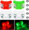 Mudder 4 Pieces Boat Bow Lights LED Boat Navigation Lights with 5 Pieces Button Batteries for Boat Kayak Pontoon Hovercraft Yacht Motorboat Bike Hunting Night Running Fishing (Red, Green, White)
